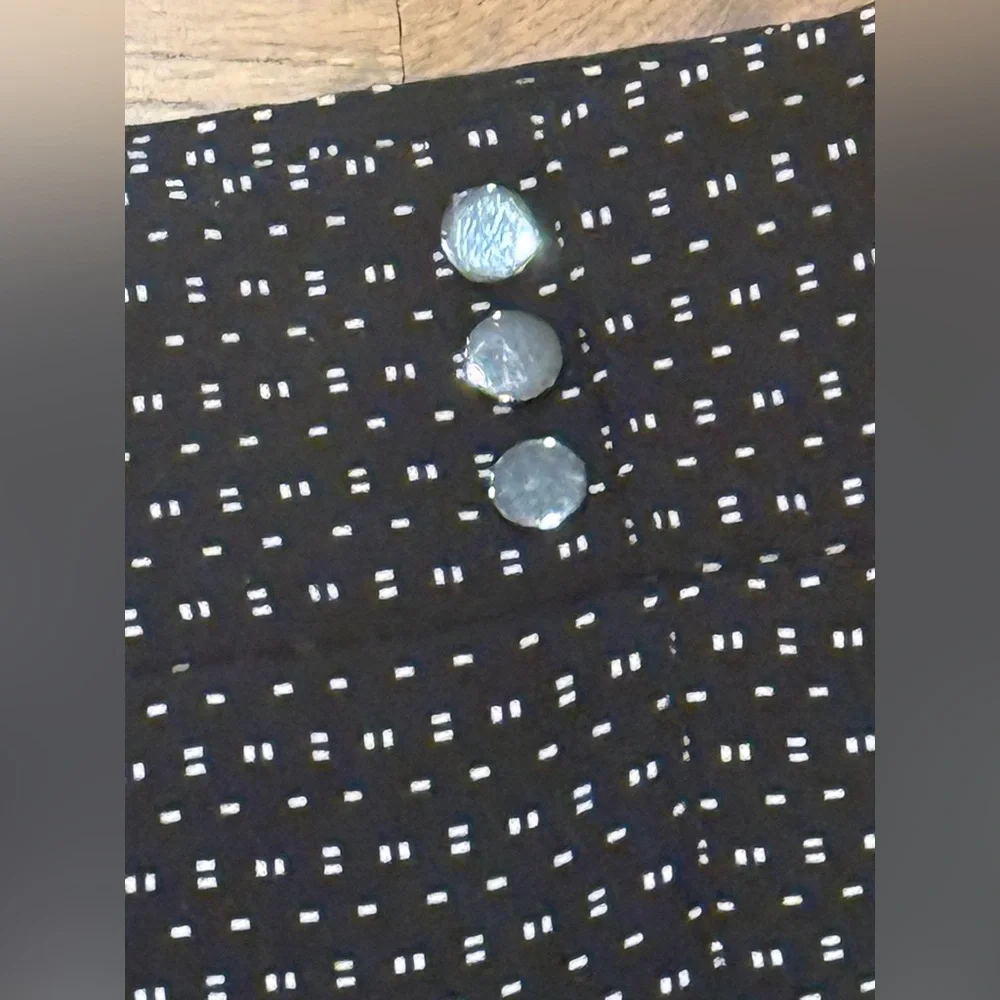 Kasper. Black & White Dash Trouser. Size 12P.